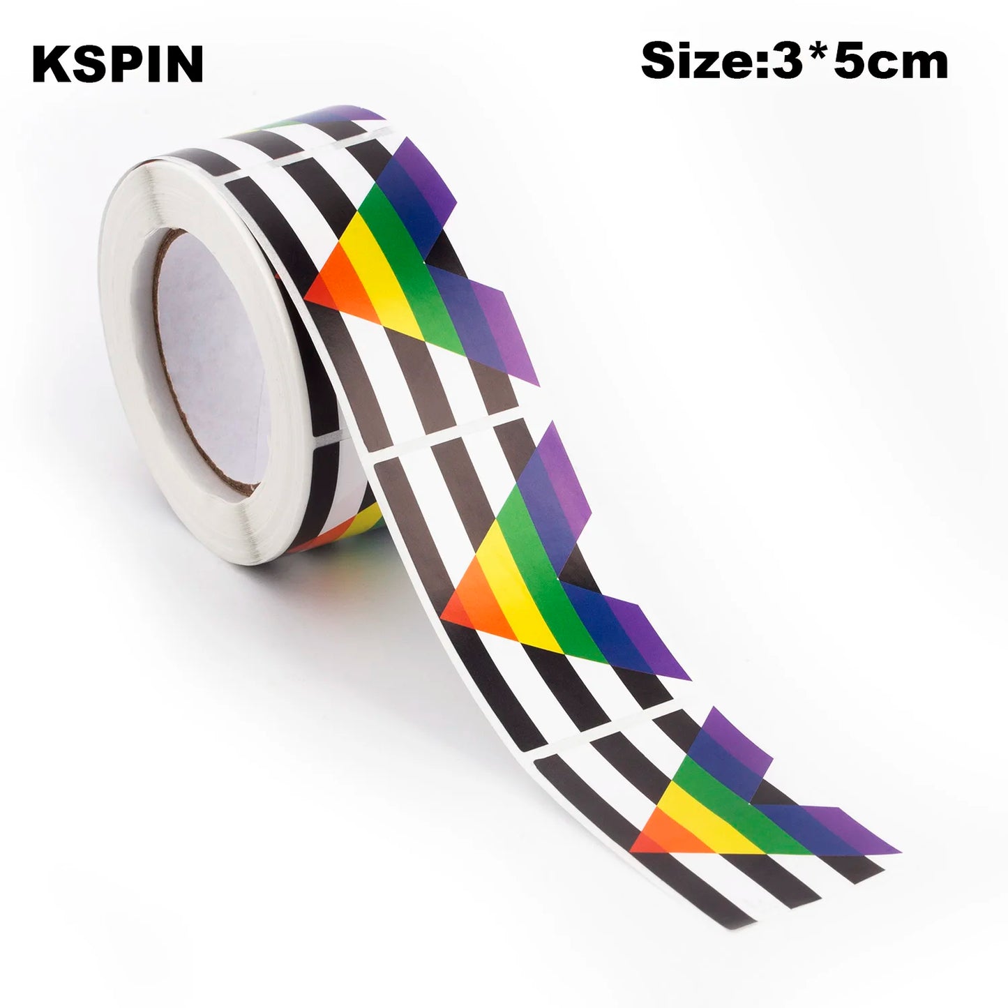 Pride Sticker Roll – 8 Designs | 250 Stickers | 3×5cm | Self-Adhesive