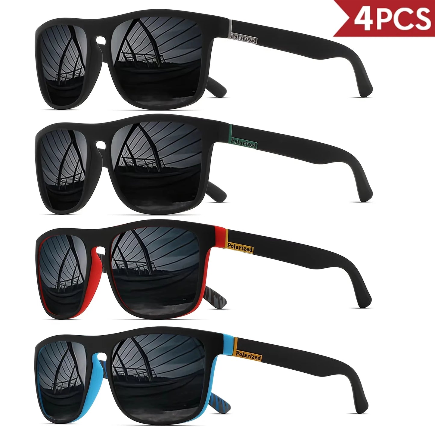 Polarised Square Sports Sunglasses – 7 Styles | UV400 | CE Certified