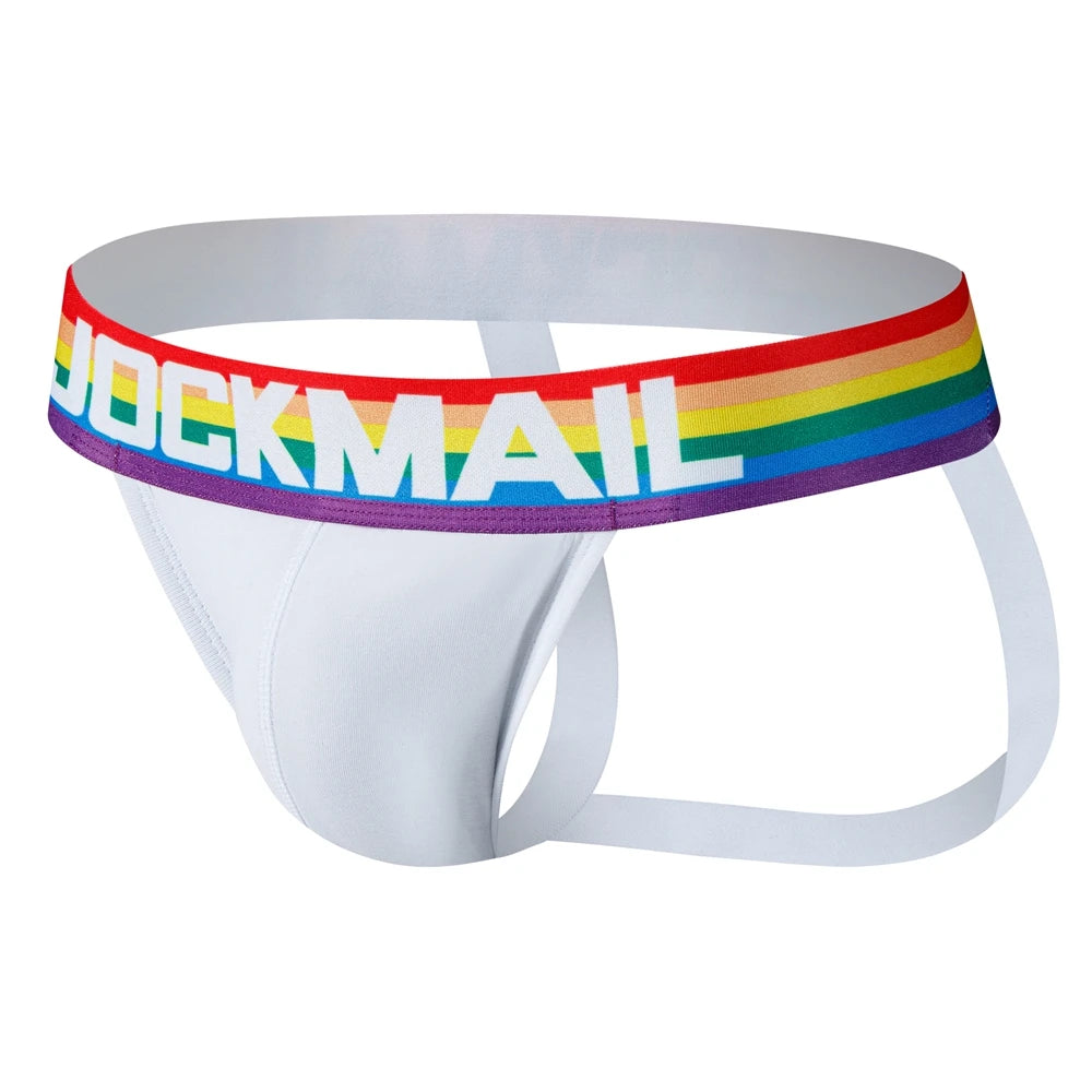Rainbow Jockstrap Thong 2-Pack – Mixed Colours | M–2XL | Cotton & Elastane