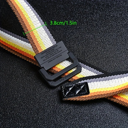 Pride Flag Stripe Canvas Belt – 9 Designs | Double Ring Buckle | 125cm