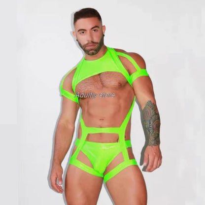 Body Harness – Black & Green | M–XXL | Nylon