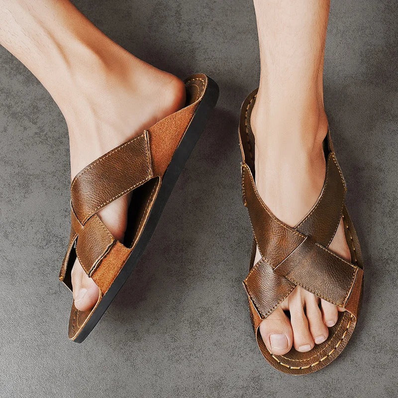 Slip-On Sandal – Brown & Black | EU 38–48
