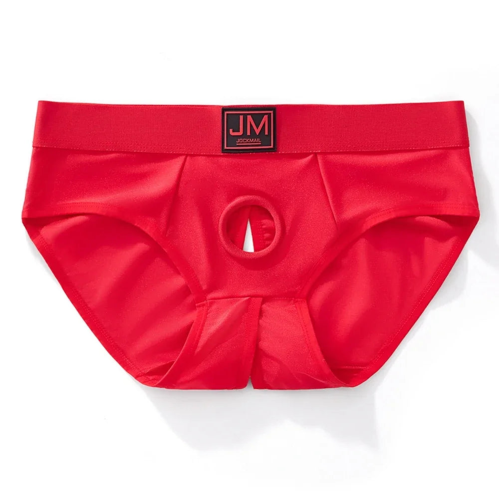 Strapless Hollow-Out Pouch Brief – 3 Colours | S–XL | Nylon & Spandex
