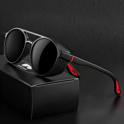 Round Steampunk Goggle Sunglasses – 6 Colours | One Size | Polarized UV400