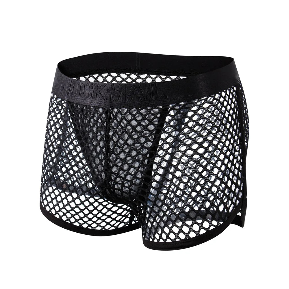 Mesh Low-Waist Boxer Jockstrap – 4 Colours | M–XL | Nylon & Elastane