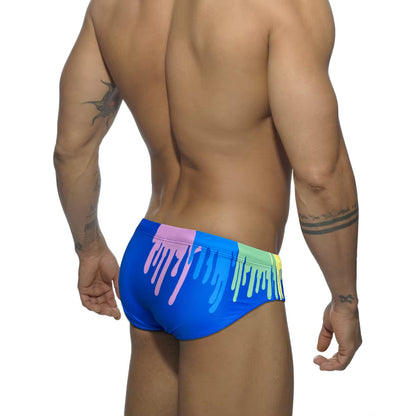 Splash Swimbrief – Black & Blue | M–2XL | Polyamide & Lycra