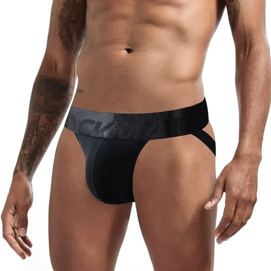 Cotton Jockstrap – Black & White | M–2XL | Cotton & Lycra