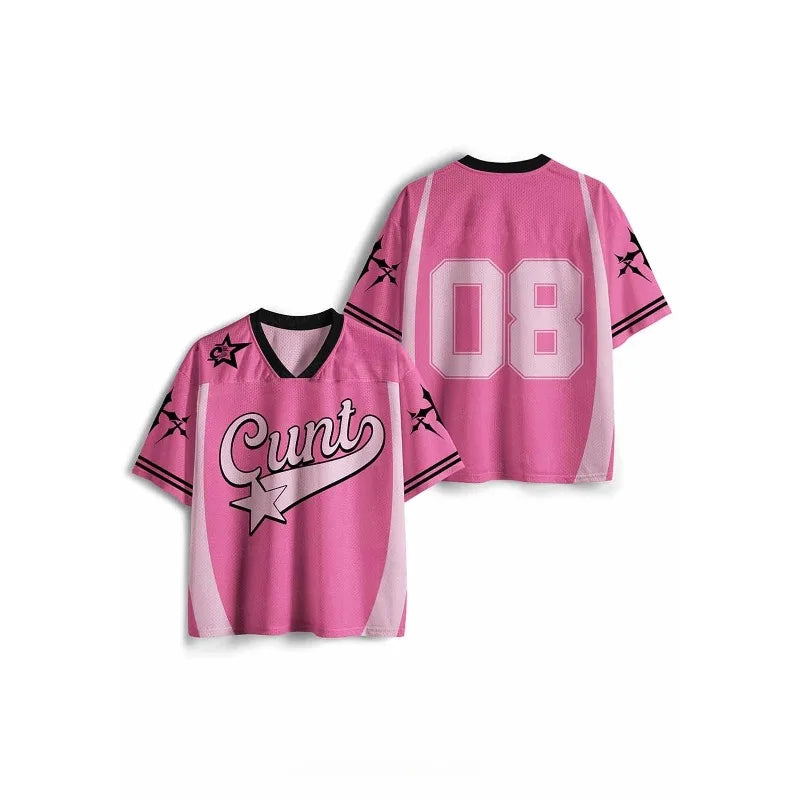 V-Neck Sport Jersey – Cunt Print | S–6XL | Polyester