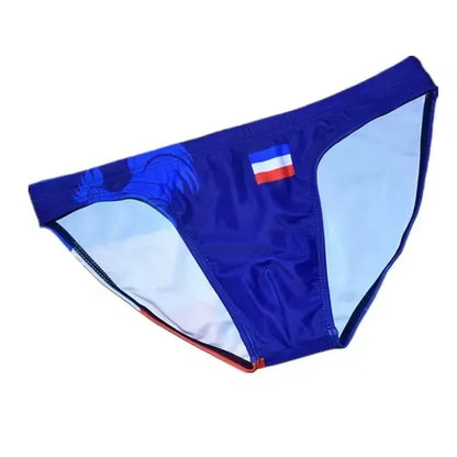 Flag Print Swim Brief – 6 Designs | S–2XL | Polyester & Elastane