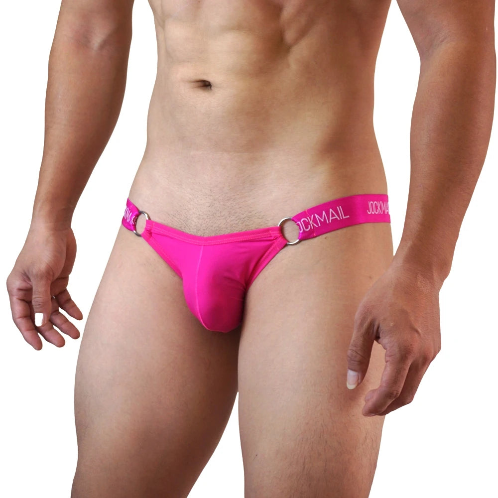 Ice Silk T-Back Jockstrap with Leg Straps – 5 Colours | M–XL | Polyamide & Elastane
