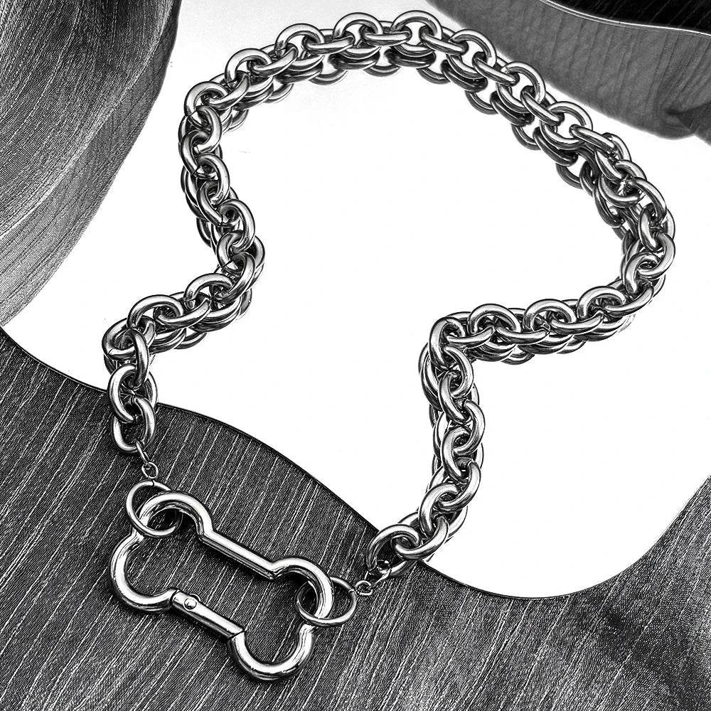 Dog Bone Pendant Necklace – 7 Styles | Stainless Steel | Punk & Goth