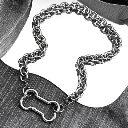 Dog Bone Pendant Necklace – 7 Styles | Stainless Steel | Punk & Goth