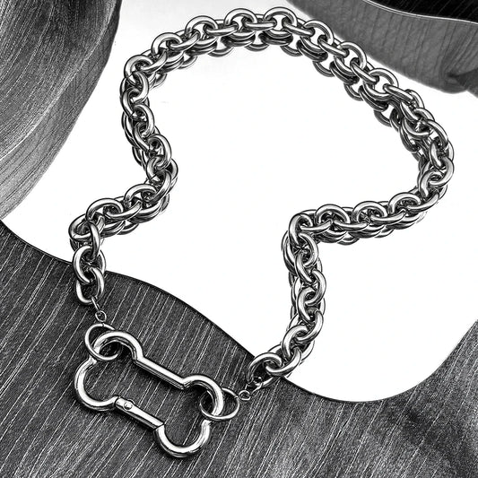 Dog Bone Pendant Necklace – 7 Styles | Stainless Steel | Punk & Goth