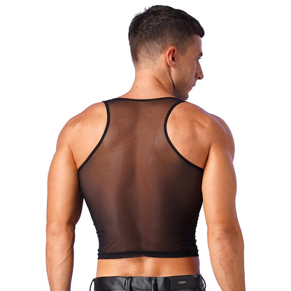 Sexy See-Through Mesh Crop Tanktop