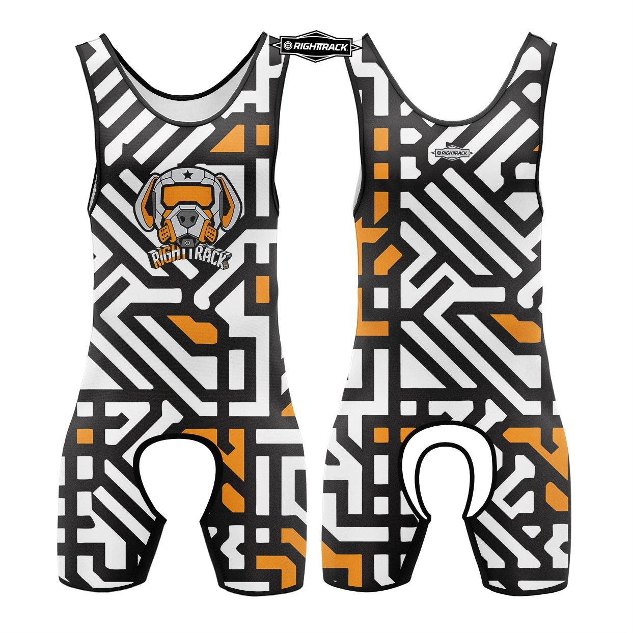 Dogs Play Open-Front Singlet Bodysuit – 10 Colours | XS–5XL | Polyester
