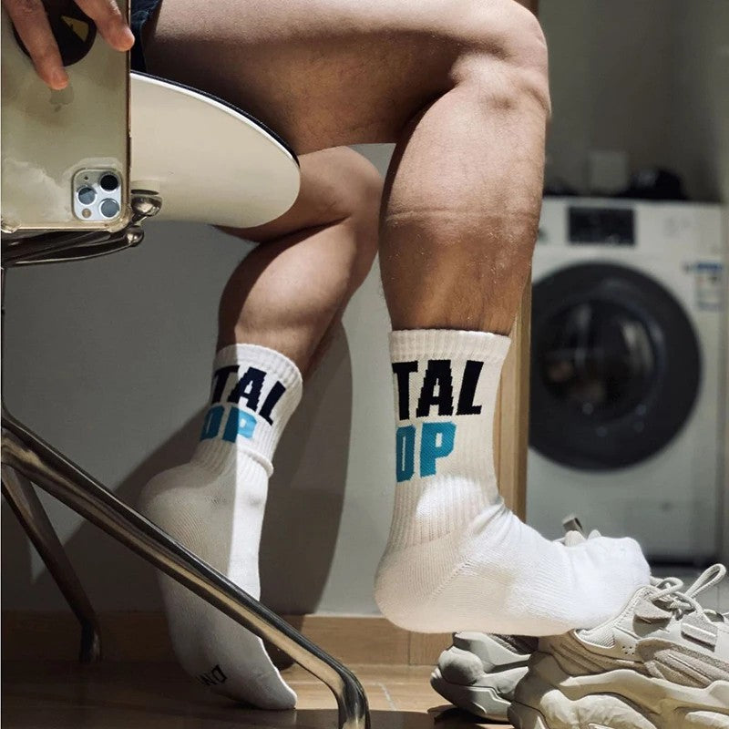 Statement Crew Socks – Black & White | One Size | Cotton & Elastane