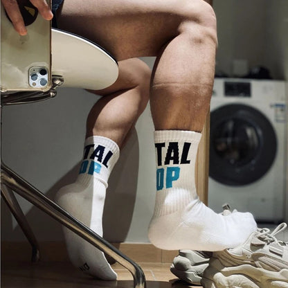 Statement Crew Socks – Black & White | One Size | Cotton & Elastane