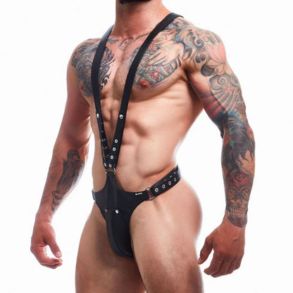 Jockstrap Body Harness – 7 Colours | One Size | Faux Leather & Mesh