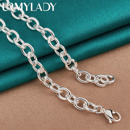 Sterling Silver Lock Pendant Necklace – 45cm | 925 Silver | Classic