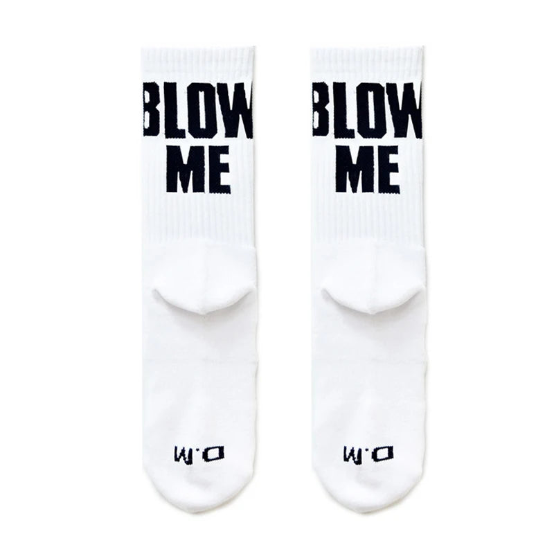 Statement Crew Socks – Black & White | One Size | Cotton & Elastane