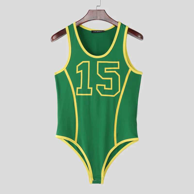 Patchwork Bodysuit – Sleeveless Stretch Bodysuit | S–3XL