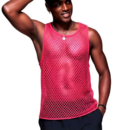Mesh Tank Top – 4 Colours | M–XL | Nylon & Elastane