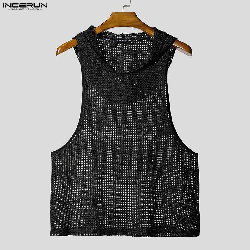 Incerun Hooded Tanktop Gaasstof