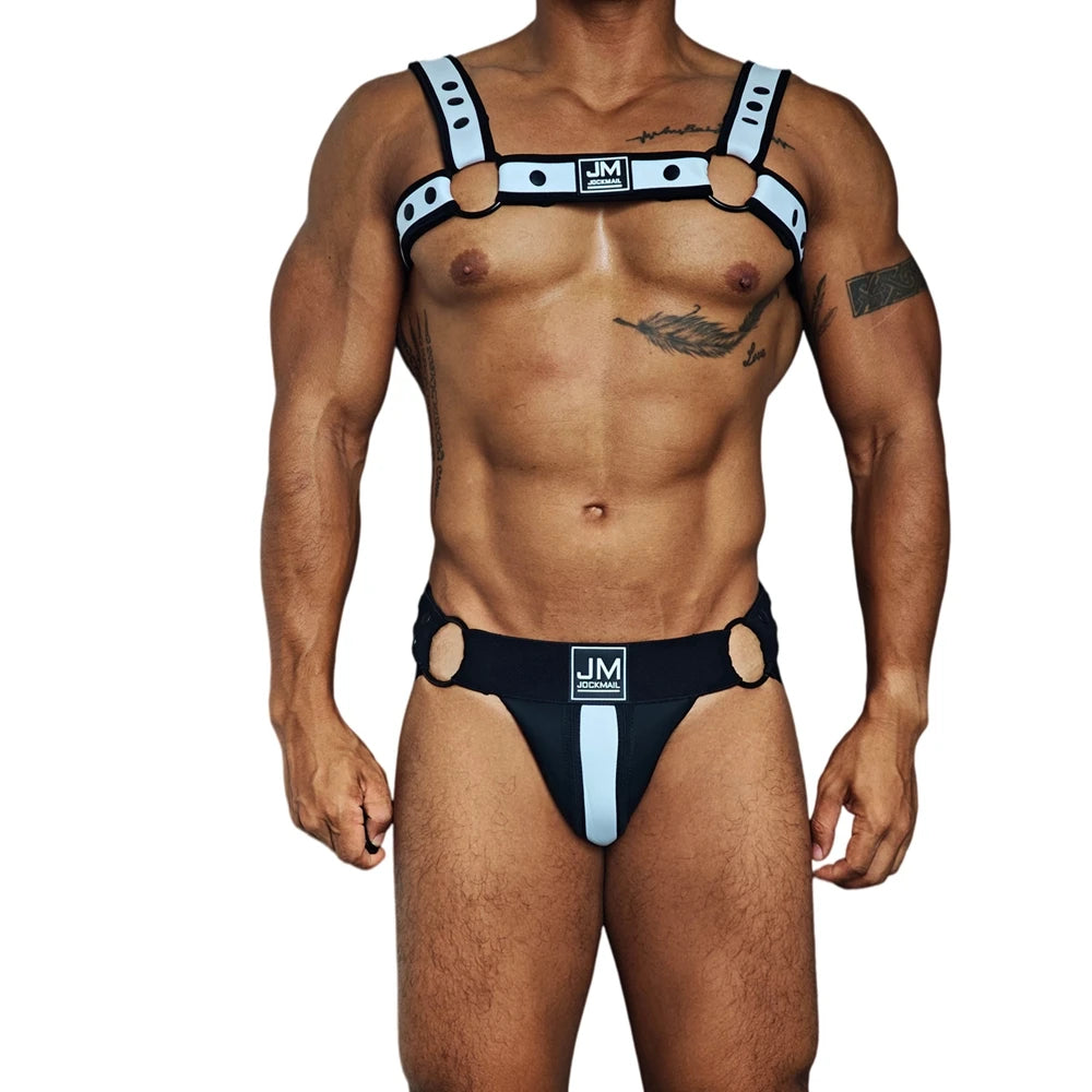 Neoprene Harness & Jockstrap Set – 7 Colours | One Size | Neoprene & Elastane