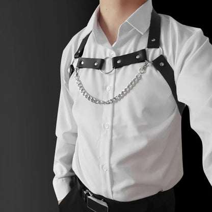 Handmade Body Harness with Chest Chain – Unique Handcrafted Accessory | One Size