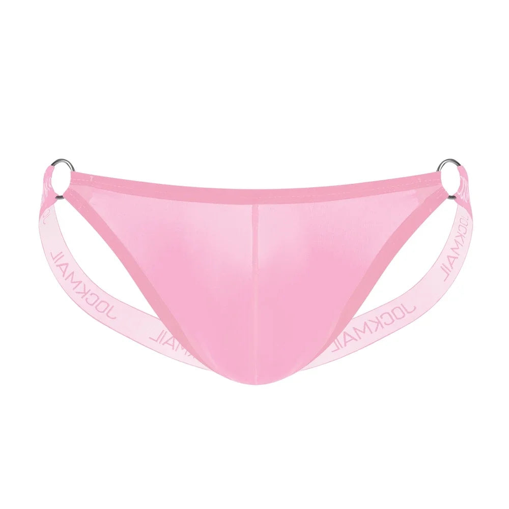 Ice Silk T-Back Jockstrap with Leg Straps – 5 Colours | M–XL | Polyamide & Elastane