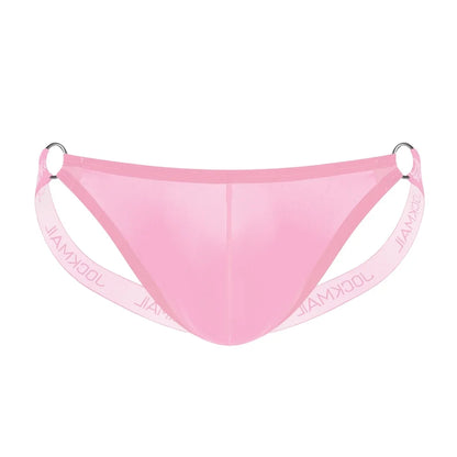 Ice Silk T-Back Jockstrap with Leg Straps – 5 Colours | M–XL | Polyamide & Elastane
