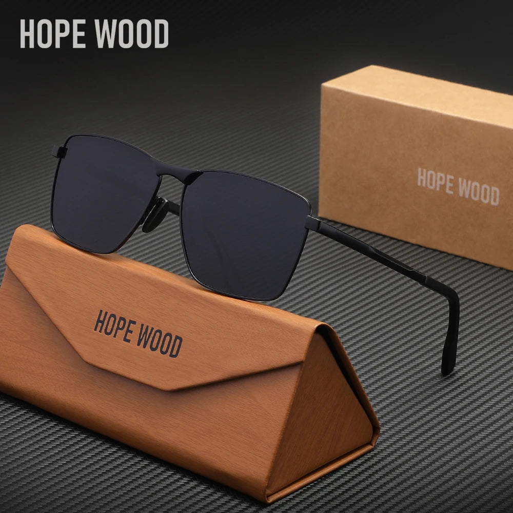 Rectangle Alloy Frame Sunglasses – 9 Colours | One Size | UV400 Polarized