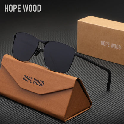 Rectangle Alloy Frame Sunglasses – 9 Colours | One Size | UV400 Polarized