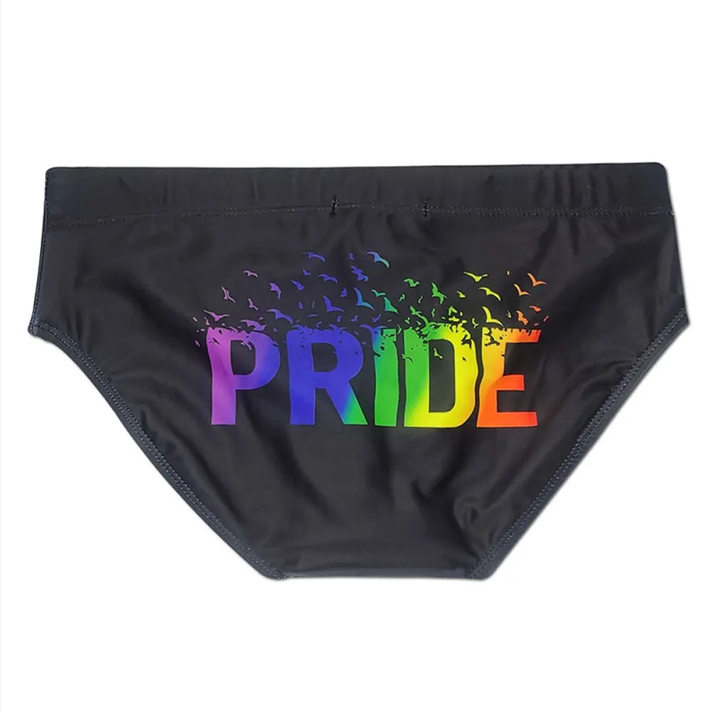 Pride Swimbrief – Black & White | With or Without Pad | M–XXL