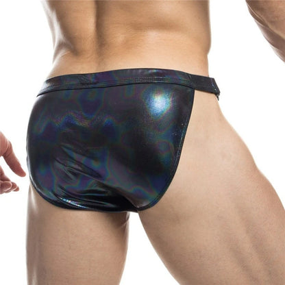 Faux Leather Bikini Brief – Underwear & Swimwear 2-in-1 | M–2XL