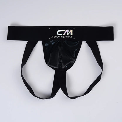 Faux Leather Jockstrap Thong – 2 Colours | M–XL | Polyester & Elastane