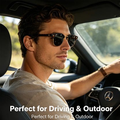 Semi-Frameless Round Sunglasses – 5 Colours | One Size | Metal & Plastic