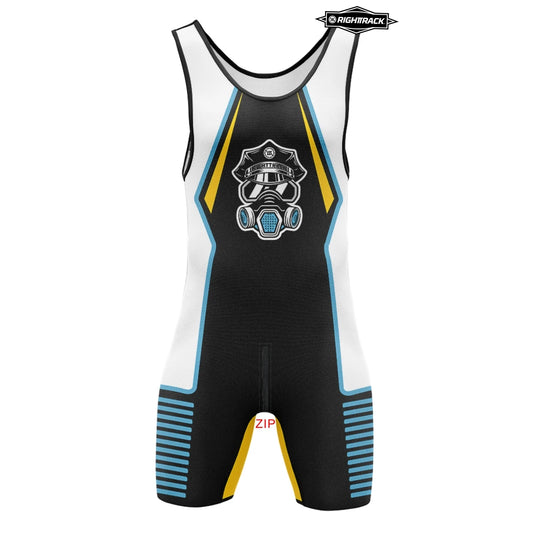 Zipper Bodysuit Singlet – 12 Colours | S–5XL | Polyester