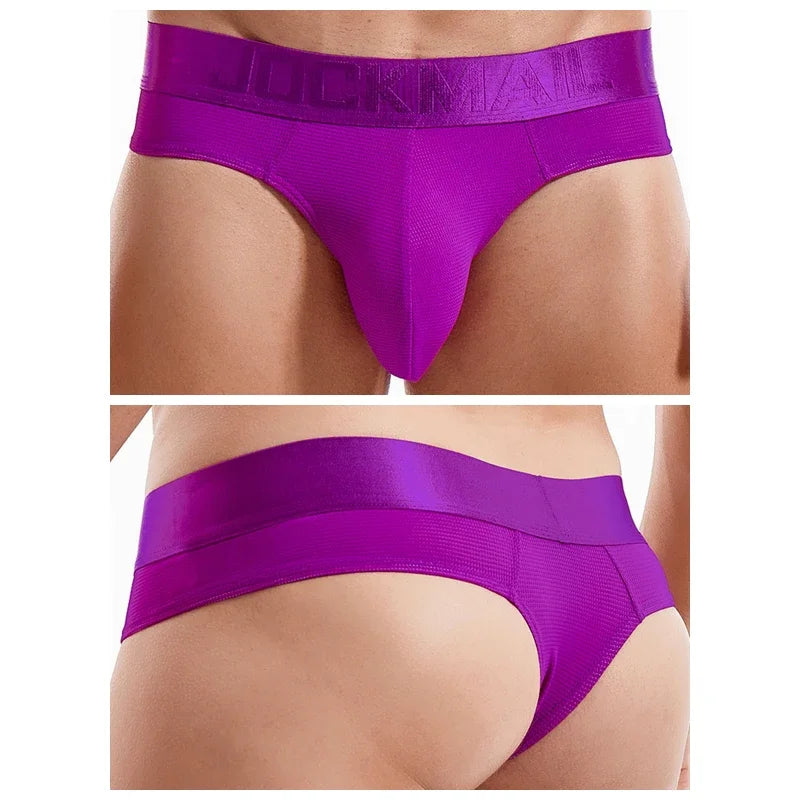 Colourful Waistband Thong – 9 Colours incl. Fluor | M–2XL | Nylon & Lycra