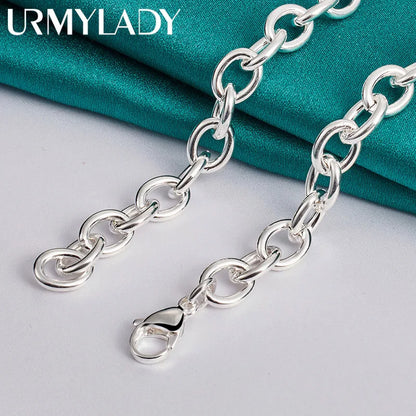 Sterling Silver Lock Pendant Necklace – 45cm | 925 Silver | Classic