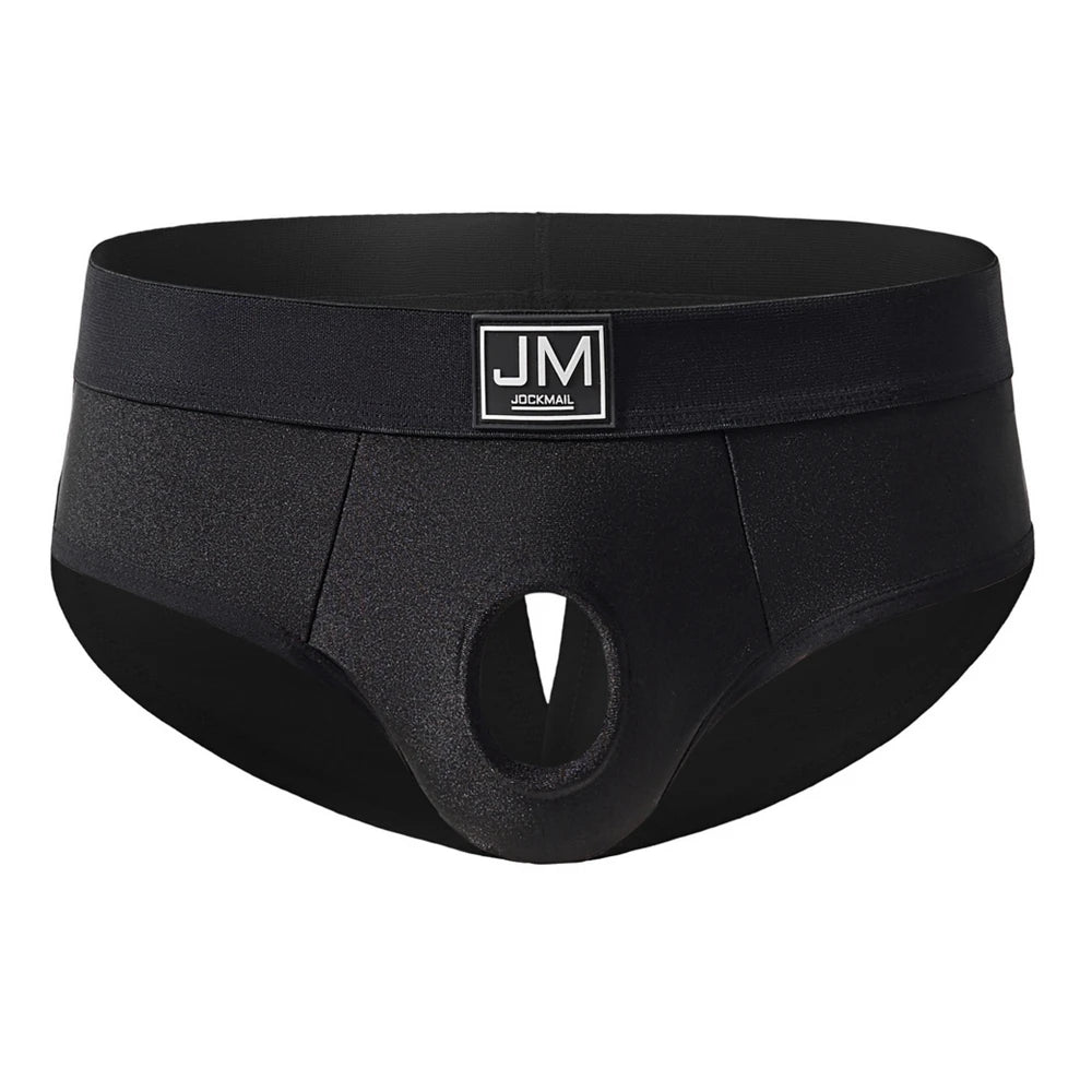 Strapless Hollow-Out Pouch Brief – 3 Colours | S–XL | Nylon & Spandex