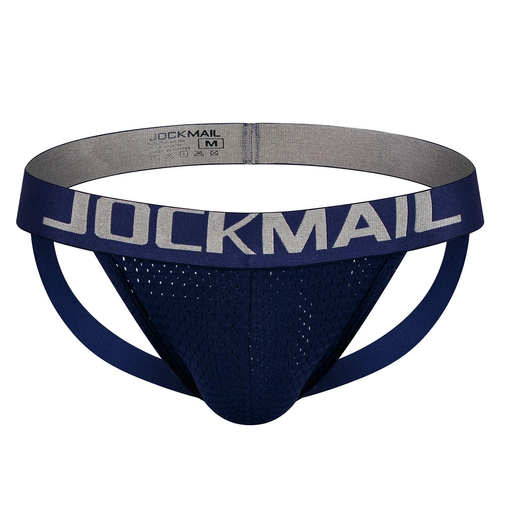 Low-Rise Mesh Thong Jockstrap – 4 Colours | M–2XL | Polyamide & Elastane