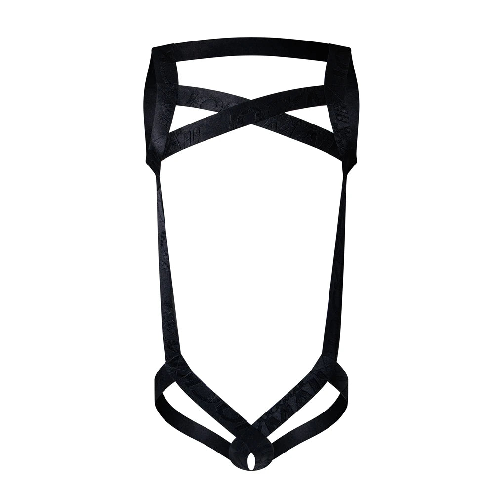 JOCKMAIL Hollow-Out Ring Strap Harness Bodysuit
