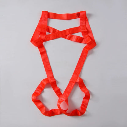 JOCKMAIL Hollow-Out Ring Strap Harness Bodysuit