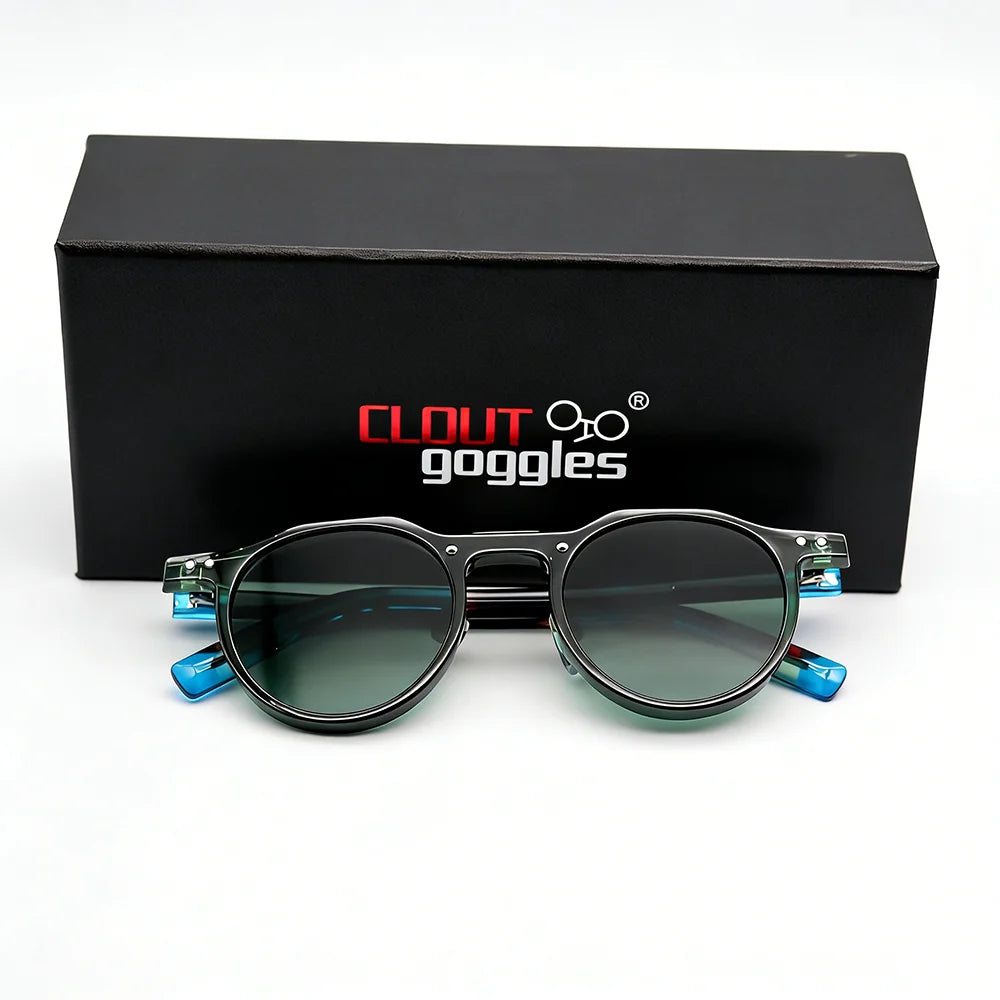 Round Double Beam Sunglasses – 5 Colours | One Size | Plastic & UV400