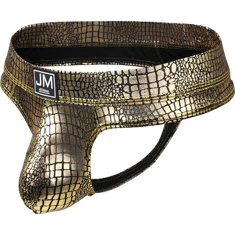 PU Leather U-Pouch Brief – 5 Colours | M–XL | Polyamide & Elastane