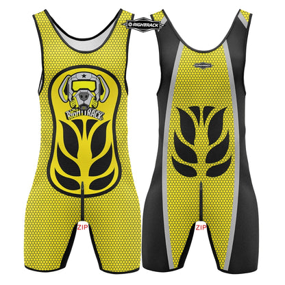 Dogs Play Singlet Bodysuit – 10 Colours | XS–5XL | Polyester