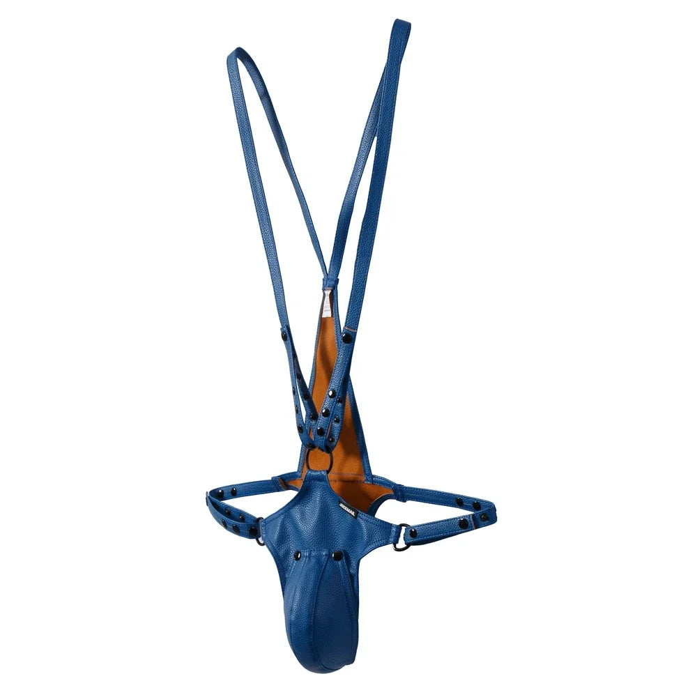 Jockstrap Body Harness – 7 Colours | One Size | Faux Leather & Mesh