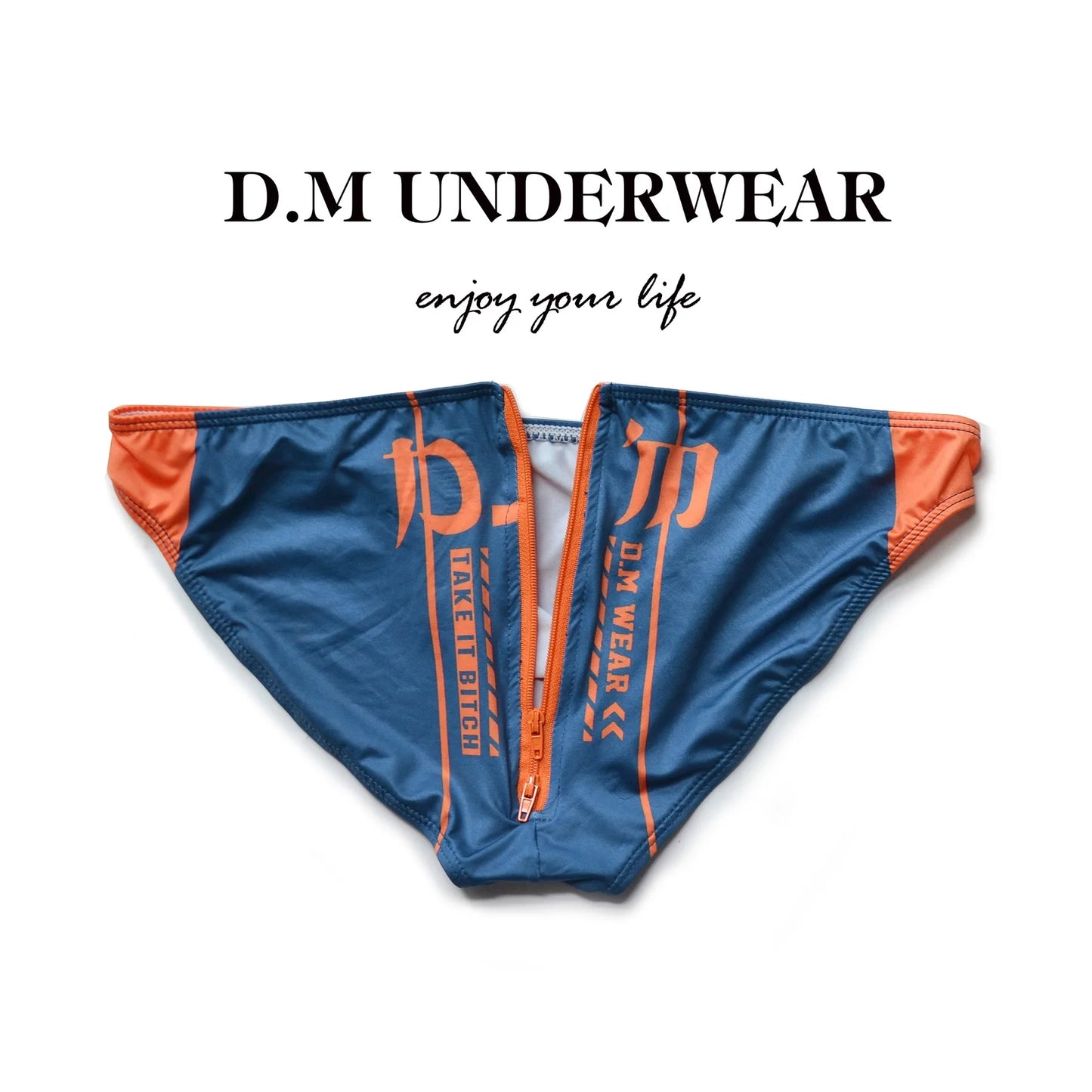 Letter Print Brief – 5 Colours | M–2XL | Polyester & Elastane