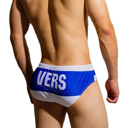 Letter Print Swimbrief – 3 Colours | M–2XL | Polyester & Elastane